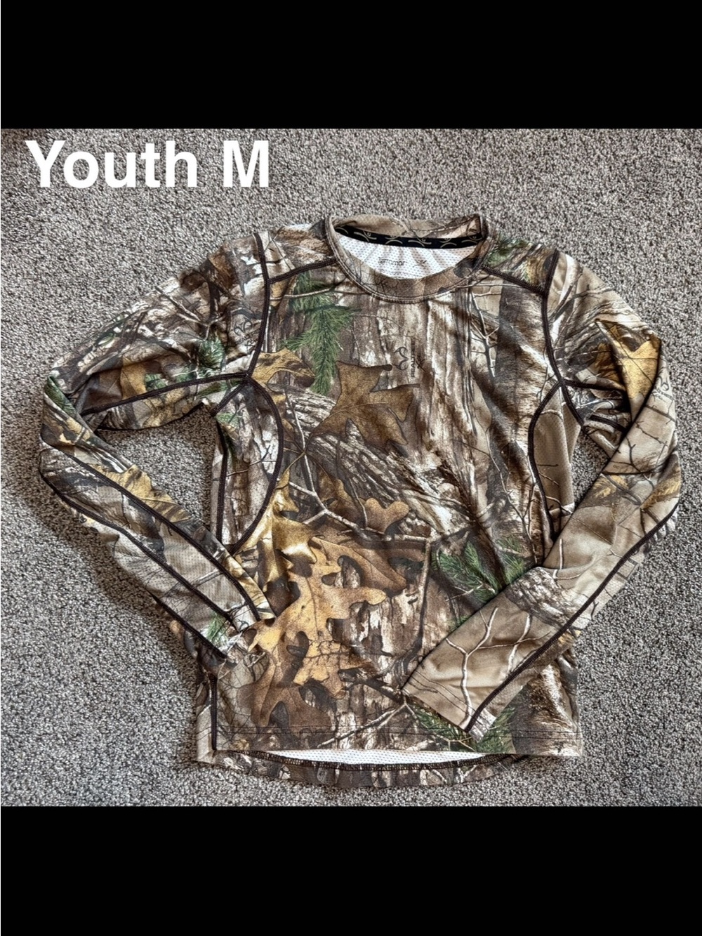 Realtree Youth Camo Long-Sleeve Performance Top